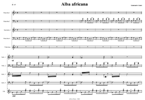 Gianmario Liuni - sheets music - Alba Africana