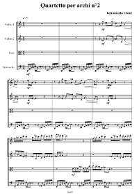 Gianmario Liuni partitura Quartetto per Archi 2